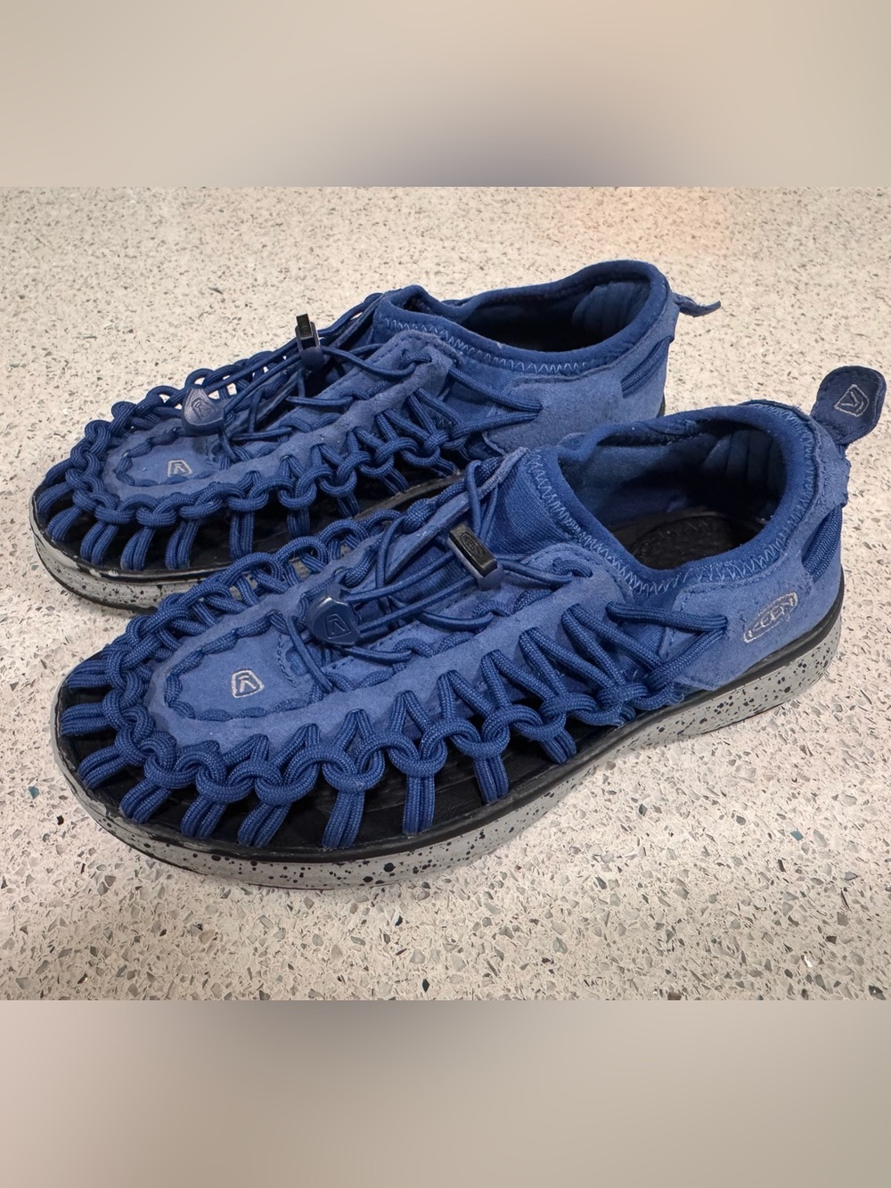 Keen Boys Uneek Rope Sandal in Blue Size 2